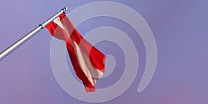 3d rendering of the national flag of the Austria