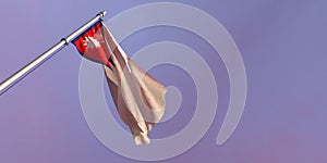 3d rendering of the national flag of the Nepal