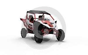3D rendering of an off-road vehicle Yamaha 1000R on an isolated background