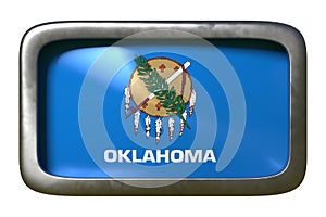 3d rendering of Oklahoma State flag