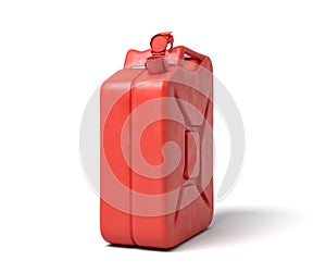 3d rendering of open red gas can isolated on white background.