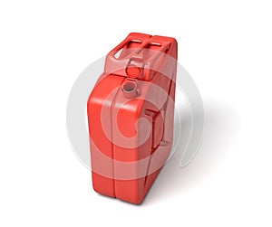 3d rendering of open red gas can isolated on white background.