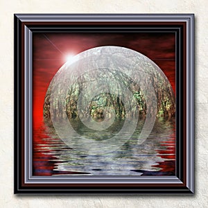 3D rendering pace artwork in elegant frame