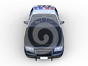 3D rendering of a police car