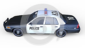 3D rendering of a police car