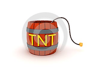 3D rendering of power tnt keg