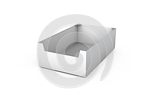 3D Rendering of Product Container White Shopping Box Mock Up