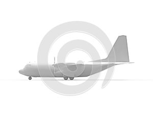 3D rendering of a propellor transport vehicle isolated on white empty space