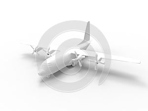 3D rendering of a propellor transport vehicle isolated on white empty space