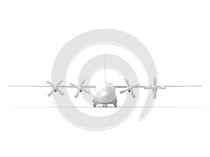 3D rendering of a propellor transport vehicle isolated on white empty space