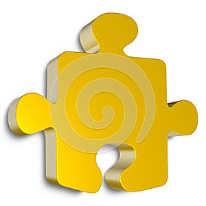 3D Rendering of a Puzzle Piece