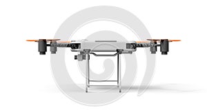 3d rendering of quadcopter isolated on white background