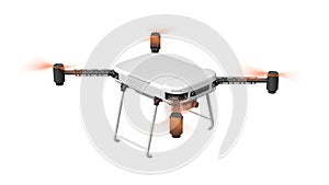 3d rendering of quadcopter isolated on white background