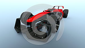 3D rendering of a racing car