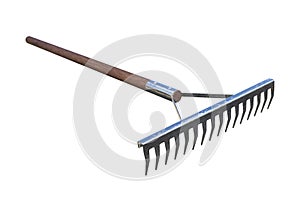 3D Rendering Rake on White