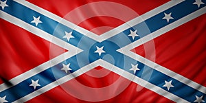 3d rendering of a Rebel Confederated flag