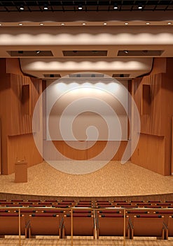 3D Rendering Recital Hall