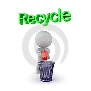 3D Rendering of recycling concept