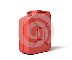3d rendering of red gas can isolated on white background.
