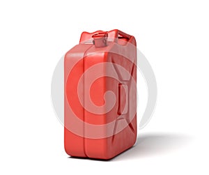 3d rendering of red gas can isolated on white background.