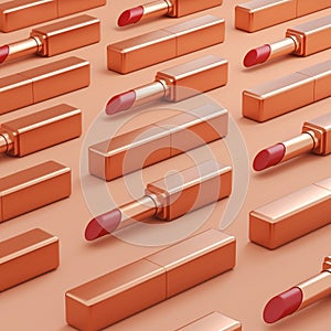 3d rendering of red lipsticks