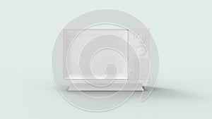 3d rendering of a retro television isolated in a studio background