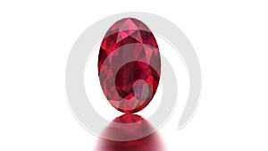 3D rendering ruby gemstone