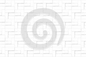 3d rendering. seamless modern white brick design pattern wall background