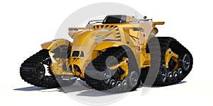3D rendering - self driving tractor