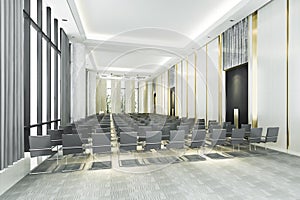 3d rendering seminar executive room in hotel