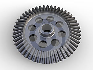 3D rendering - shaded metallic gear