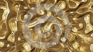 3D Rendering of shinny gold in abstract geometry shape. For precious product background, wallpaper