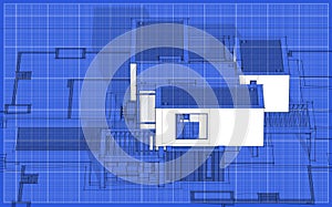 3d rendering sketch of modern house