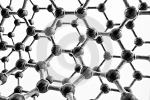 3D rendering of structure of the graphene or carbon surface