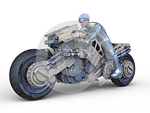 3D rendering of a super hero rider