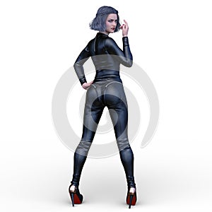 3D rendering of a super woman