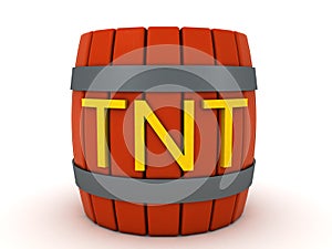 3D Rendering of TNT black powder keg