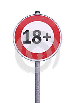 3d rendering of a traffic sign - 18 sign warning symbol