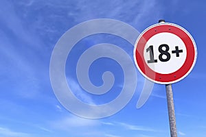 3d rendering of a traffic sign - 18 sign warning symbol
