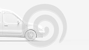 3d rendering of a transporter van car isolated in studio background
