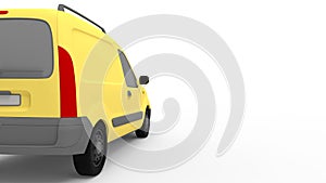 3d rendering of a transporter van car isolated in studio background