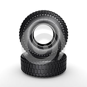 3D rendering truck tires