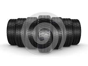 3D rendering truck tires