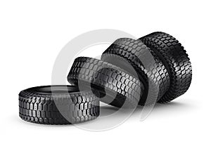 3D rendering truck tires