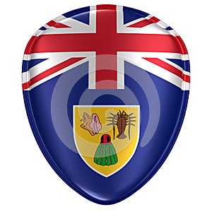 3d rendering of a Turks and Caicos Islands flag icon