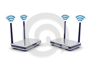 3D Rendering of two routers