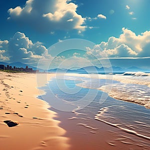 a 3d rendering of untouched summer sand capturing its natural allure trending on artstation