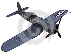 3d Rendering of a Vought F4U Corsair fighter