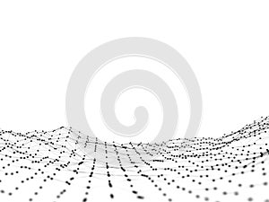 3D rendering white Background with connecting Dots and Lines. Polygonal background. Connection. Intelligence artificial