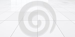3d rendering of white tile floor for background